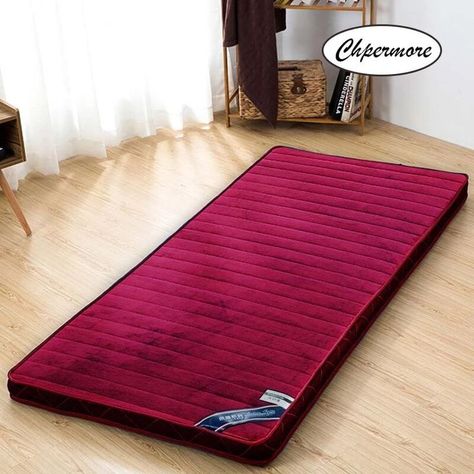 Chpermore Solid Simplicity Flannel Mattresses Thicken Keep warm Tatami Foldable mattress Bedspreads King Queen Twin Full Size Nightstand Drawers, Futon Cushion, Floor Sleeping, Tatami Mattress, Chest Nightstand, Floor Futon, Japanese Futon Mattress, Tatami Floor, Futon Cushions