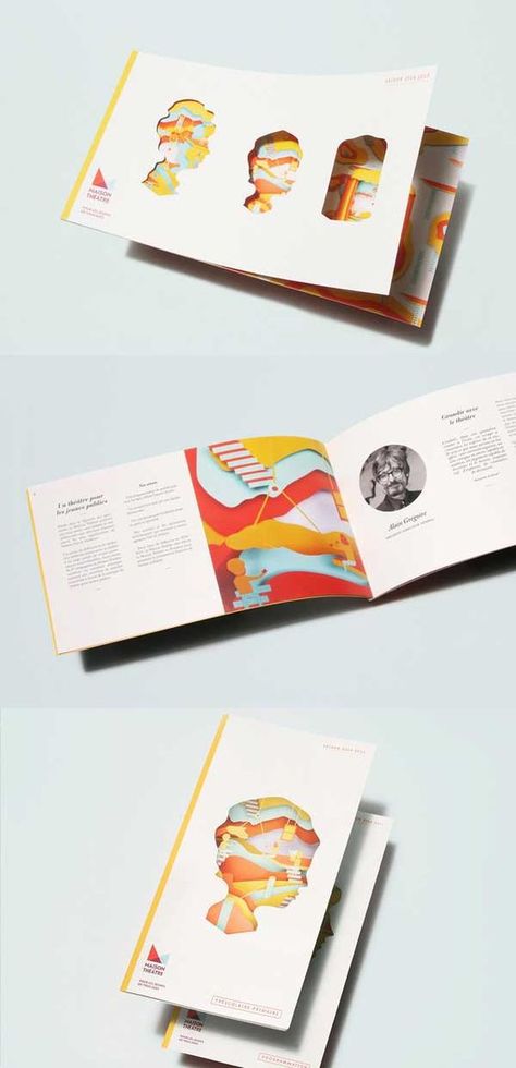 What is Trending in 2019 Normal Brochure or Die-cut Brochure? Unique Brochures, Brochure Design Creative, Catalogue Design, Poster Graphics, Brochure Design Layout, Brochure Inspiration, Template Brochure, Brochure Mockup, Buch Design