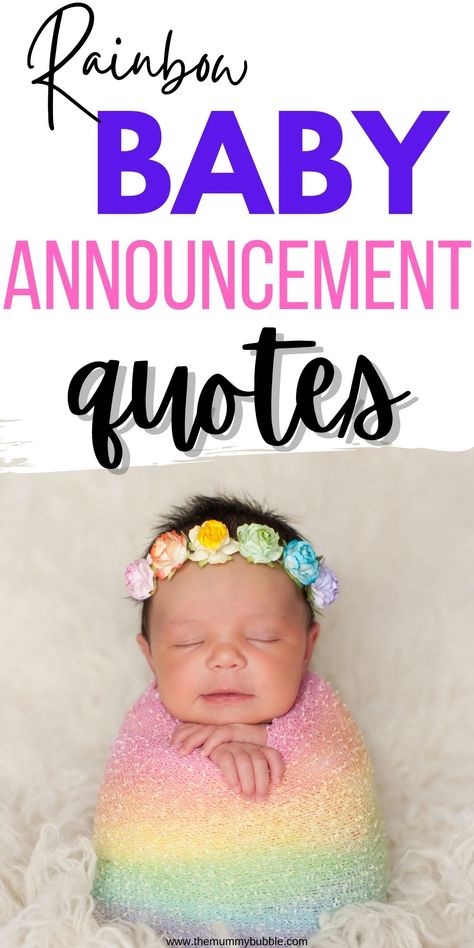 Beautiful quotes to inspire and help you announce your rainbow baby pregnancy or birth. Use these quotes for social media announcements or cards to tell your family you're pregnant! Rainbow Baby Christmas Announcement, Baby Announcement Wording, Rainbow Baby Pregnancy Announcement, Baby Birthday Quotes, Unexpected Pregnancy Announcement Quotes, Pregnancy Announcement Quotes, Pregnancy Announcement Wording, Rainbow Baby Birthday, Pregnancy Announcement For Rainbow Baby