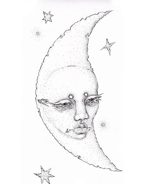 Celestial Stars, Stippling Art, Japon Illustration, In The Stars, Hippie Art, Tattoo Design Drawings, Book Art Drawings, Pen Art, Creative Tattoos