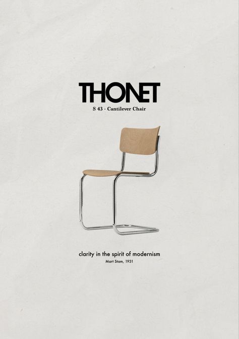 Furniture Email Design, Chair Graphic Design, Bauhaus Graphic Design, Chair Poster, Furniture Poster, Furniture Graphic, Bauhaus Chair, Thonet Chair, Posters Design