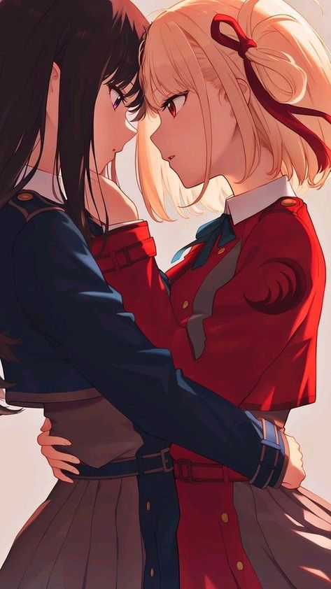 Takina Chisato, Chisato X Takina, Chisato Takina, Takina Inoue, Chisato Nishikigi, Lycoris Recoil, Yuri Manga, Hd Anime Wallpapers, Yuri Anime