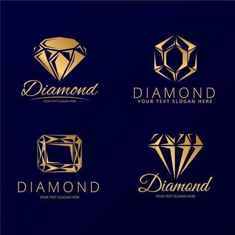 Diamond logo collection Premium Vector | Premium Vector #Freepik #vector #logo #business #luxury #diamond Diamond Logo Ideas, Diamond Logo Design Ideas, Elegant Logo Design Luxury, Logo Background Design, Diamond Logo Design, Free Printable World Map, Jewelry Logo Ideas, Jewelry Website Design, Logo Diamond