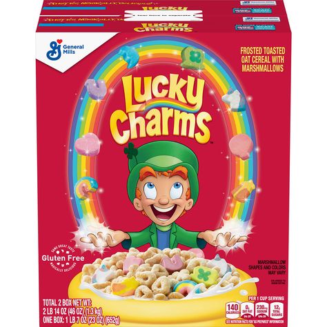 Lucky Charms Gluten Free Marshmallow Cereal (23 oz., 2 pk.) - Sam's Club Marshmallow Cereal, Colorful Breakfast, Gluten Free Marshmallows, Lucky Charms Marshmallows, Gluten Free Cereal, Lucky Charms Cereal, Magically Delicious, Oat Cereal, Cold Cereal