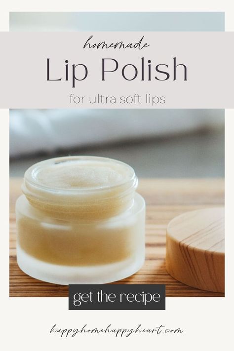 Looking for a DIY lip scrub without honey? Check out this easy homemade lip scrub for soft lips. This DIY lip scrub for dry, chapped lips is amazing! You'll love this plumping lip scrub! #LipScrub #LipPolish #SkinCare #NaturalLiving Lip Scrubs For Chapped Lips, Best Lip Scrub Recipe, Emulsified Lip Scrub Recipe, Lip Softener Diy, Tallow Lip Scrub, Soft Lip Balm Recipe, Diy Overnight Lip Mask, Natural Lip Scrub Recipes, Exfoliating Lip Scrub Diy