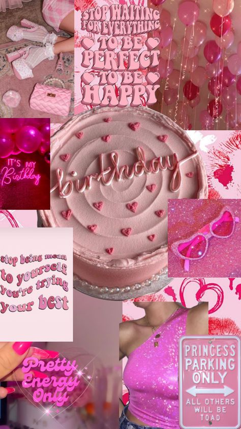 #pink #pinkaesthetic #birthday 20th Birthday Aesthetic Wallpaper, Pink Birthday Aesthetic Wallpaper, Phone Wallpaper Birthday, Pink 24th Birthday, Pink Birthday Asthetics, Pink Birthday Wallpaper, 21st Birthday Wallpaper, Pink 20th Birthday, Birthday Lockscreen