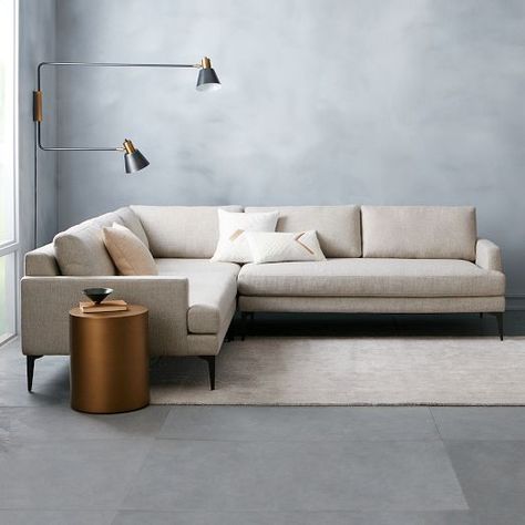 Furniture Living Room All Sale | West Elm Deep Seated Sectional West Elm, Small Living Room Decor Sofas, Sofa Small Living Room, Small Couches Living Room, Sofa For Small Spaces, Deep Sectional Sofa, Small Space Sectional Sofa, Deep Seated Sectional, Modern Sectional Sofas