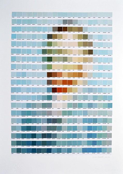 Pantone Color Swatch Paintings by Nick Smith Paint Chip Art, Pantone Swatches, Chip Art, Arte Van Gogh, Color Chip, Rene Magritte, Classic Paintings, Famous Art, Street Art Graffiti