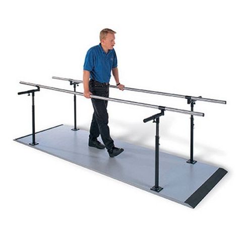 Rehabilitation Products Including Parallel Bars Office Decor Therapy, Stainless Steel Handrail, Adaptive Equipment, Steel Handrail, Grey Laminate, Therapy Office Decor, Medical Products, Therapy Office, Daily Living