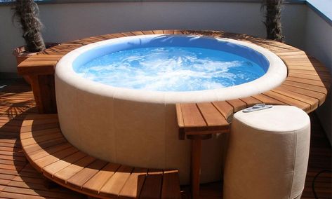 Soft Tub Hot Tub, Soft Tub, Hot Tub Surround, Bathtub Surround, Marble Bathtub, Portable Hot Tub, Holly House, Modern Deck, Hot Tub Deck