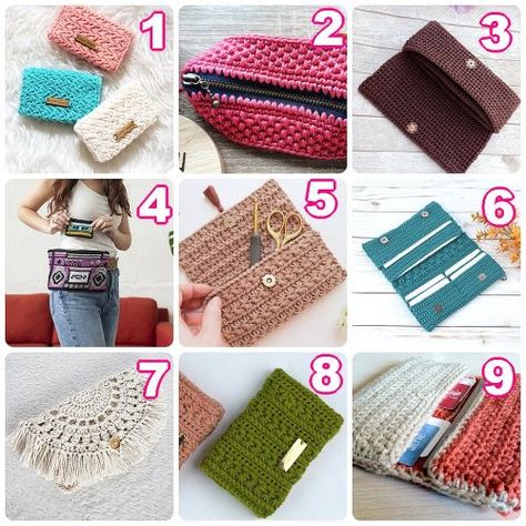 Wallet Pattern Free, Crochet Laptop Case, Crochet Wallet, Crochet Shoes Pattern, Shoes Pattern, Crochet Handbags Patterns, Quick Crochet, Crochet Design, Wallet Pattern