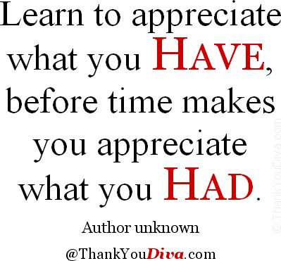 Learn to appreciate what you have, before time makes you appreciate what you had. � Author unknown Ungrateful Quotes, Thankful Quotes Life, Employee Quotes, Ungrateful People, Gratitude Quotes Thankful, Share Quotes, Thankful Quotes, Grandma Quotes, Appreciate What You Have