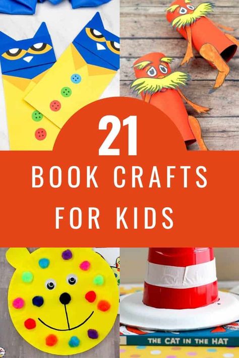 Book Crafts For Kids, Book Themed Crafts, Storybook Crafts, Books And Crafts, Children's Book Week, Best Kids Books, Storytime Crafts, Childrens Books Activities, Fun Kids Activities