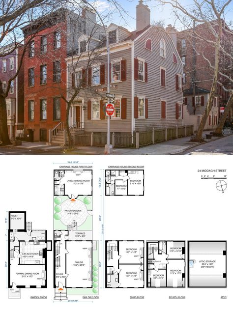 Boston Townhouse Floor Plan, New York House Plan, Nyc Brownstone Floor Plans, Commercial Building Floor Plan, Apartment Building Floor Plans, Heights House, 2d Floor Plan, Brooklyn House, Hotel Floor Plan