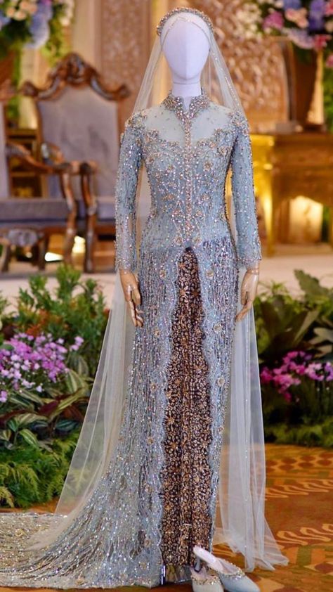 Kebaya Wedding Hijab, Kebaya Nikah Modern, Kebaya Wedding Dress, Dress Pengantin, Dress Muslim Modern, Baju Kahwin, Nikah Outfit, Kebaya Wedding, Kebaya Modern Dress