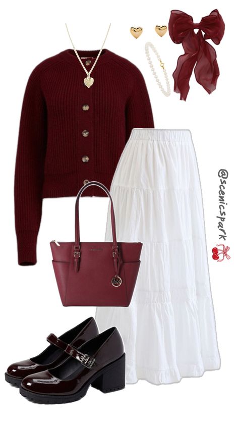 #ootd #redandwhite #outfitinspo #scenicspark #coquette #femininefashion #cherryred Red Coquette Outfit, Red And White Outfit, Red Coquette, Red And White Outfits, Coquette Outfit, White Outfit, White Outfits, Pretty Outfits, Red And White