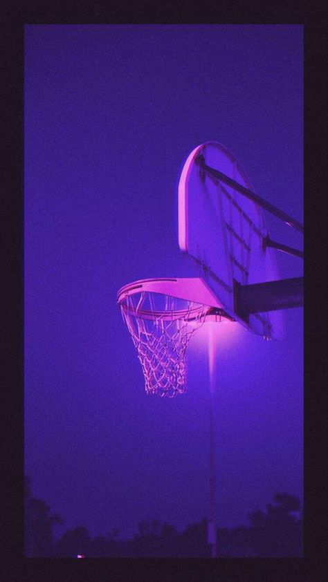 Purple Basketball Aesthetic Wallpaper, Purple Aesthetic Basketball, Purple Basketball Aesthetic, Neon Purple Wallpaper, Purple Football, Cool Basketball Wallpapers, Neon Photoshoot, Purple Basketball, Hoop Light