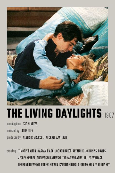 The Living Daylights Movie Poster Bond Poster, Joe Don Baker, Desmond Llewelyn, Bond Movie Posters, Aesthetic Project, Living Daylights, James Bond Movie Posters, The Living Daylights, Netflix Hacks