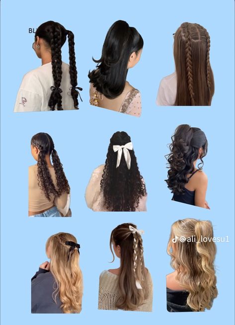 Ribbon Hairstyle, Hairstyles For School, Hair Tutorial, Long Hair, Ribbon, Hairstyles, Long Hair Styles, Hair Styles, Hair