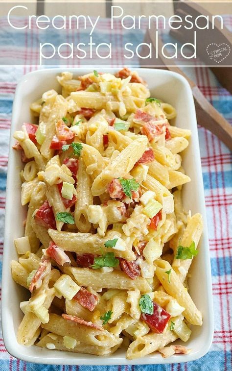 Creamy Penne Pasta, Penne Pasta Salad, Parmesan Pasta Salad, Easy Cold Pasta Salad, Penne Pasta Salads, Creamy Pasta Salad Recipe, Mayo Pasta Salad Recipes, Creamy Pasta Salad, Healthy Pasta Salad Recipes