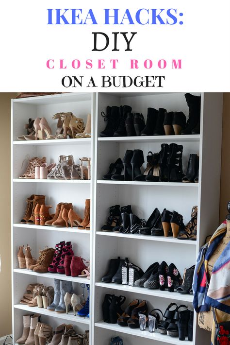 Turn A Room Into A Closet On A Budget, Closet For Dresses, Room To Closet Convert, Diy Closet Room, Show Closet, Bedroom Into Closet, Spare Room Walk In Closet, Bedroom Turned Closet, Spare Room Closet