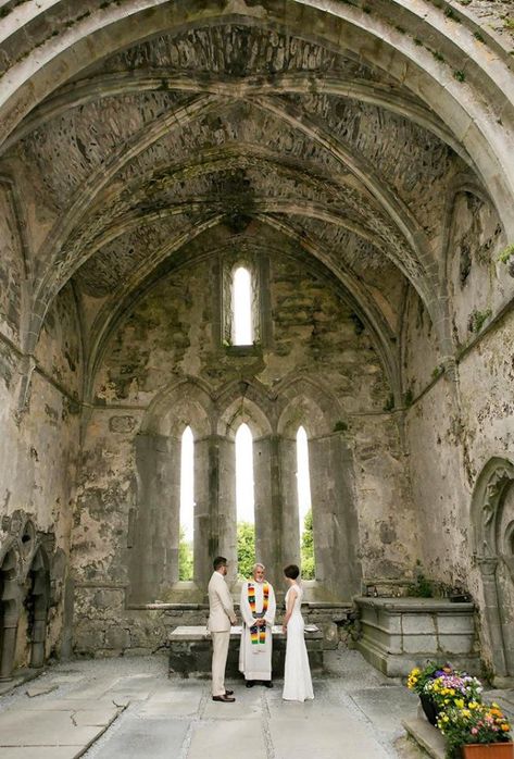 Stunning Ancient Ruins Elopement Wedding in Ireland. Destination wedding Ireland. Elope in Ireland. Elopement In Ireland, Irish Wedding Aesthetic, Corcomroe Abbey, Castle Wedding Ireland, Destination Wedding Ireland, Irish Traditional, Ireland Elopement, Ireland Honeymoon, Wedding Ireland