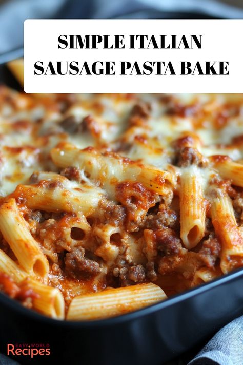 Sausage Pasta Bake is a comforting and hearty recipe that’s perfect for weeknight dinners or a family-friendly meal.