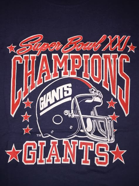 1986 NY Giants Vintage Sports Graphics, Vintage Tshirt Design, American Football Shirt, Vintage Shirt Design, Sports Team Apparel, Football Graphic Tee, Graphics Layout, Tshirt Design Inspiration, Sport Design