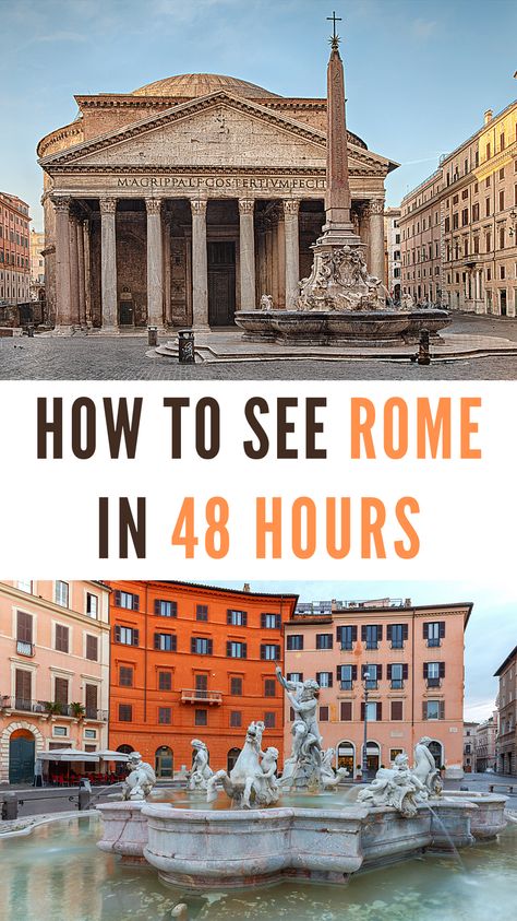 Rome In Two Days, 48 Hours In Rome, Walking Tour Rome, Two Days In Rome, Self Guided Walking Tour Rome, 2 Days In Rome Itinerary, Rome In 2 Days, Things To See In Rome, Cruise Mediterranean