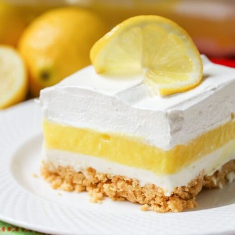 Lemon Lasagna Recipe - Lil' Luna Pumpkin Lasagna Dessert, Sticky Wings Recipe, Lemon Lush Recipe, Lemon Lasagna, Lemon Oreos, Sticky Wings, Lush Recipes, Banana Pudding Poke Cake, Lemon Lush