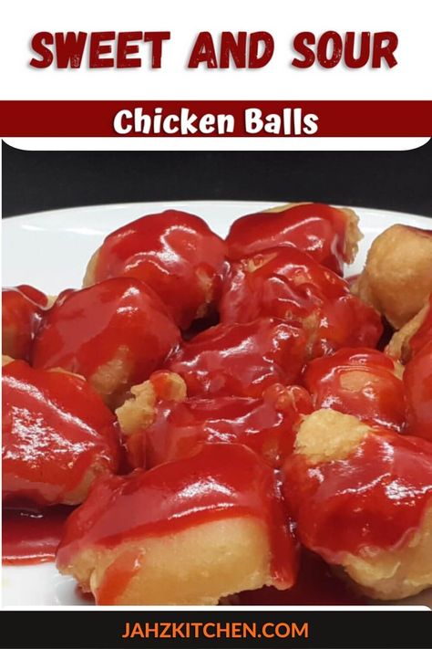 Sweet and Sour Chicken Balls Chinese Chicken Balls Recipe, Sweet And Sour Chicken Balls, Chinese Sweet And Sour Sauce, Chinese Chicken Balls, Easy Caramel Fudge Recipe, Chicken Deep Fried, Golden Chicken, Chicken Balls, Easy Caramel