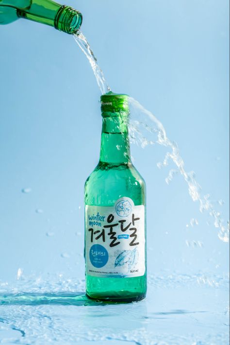 Soju Photography, Jinro Soju, Korean Soju, Drinks Packaging, Beverage Poster, Drink Design, Product Shoot, Drinks Design, Promotional Design