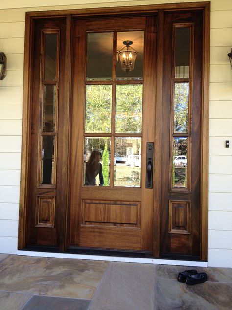 8 Foot Exterior Front Door, Large Wood Front Door, Vstupná Hala, Farmhouse Front Door, Front Door Porch, Wood Front Doors, Wooden Front Doors, Door Entrance, Front Door Entrance