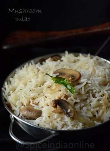 Mushroom Pulao, Veg Pulav Recipe, Mushroom Recipes Indian, Mushroom Masala Recipe, Badam Halwa, Pulao Rice, Mushroom Masala, Rice Dishes Easy, Veg Recipes Of India