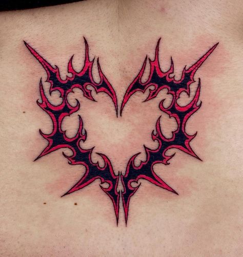 Heart Sigilism Tattoo, Heart Spikes Tattoo, Spike Tattoo Design, Creepy Heart Tattoo, Thorny Heart Tattoo, Neotribal Heart Tattoo, Spiked Heart Tattoo, Men Heart Tattoo, Spiky Heart Tattoo