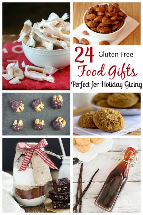 24 Recipes for Gluten Free Food Gifts Perfect for Holiday Giving - finish off your Christmas list and holiday shopping by making these treats! | cupcakesandkalechips.com Christmas Cooking Gifts, Gluten Free Gift Basket, Gluten Free Gifts, Gluten Free Food, Christmas Cookies Gift, Holiday Baking Recipes, Healthy Holiday Recipes, Gluten Free Christmas, Christmas Food Gifts