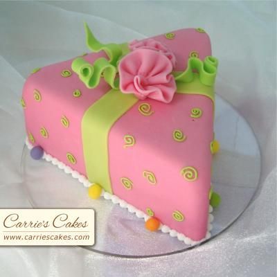 Pink Wedge Cake                                                                                                                                                                                 More Birthday Cake Design, Special Event Cakes, Fantasy Cake, Mini Tortillas, Gateaux Cake, Wedding Cakes With Cupcakes, Little Cakes, Specialty Cakes, Cake Icing