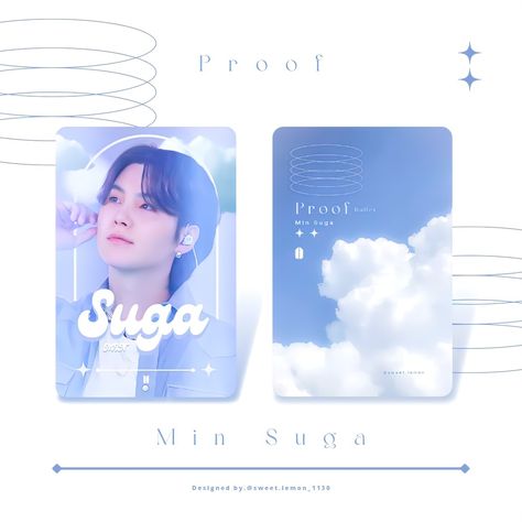 PROOF bullet Min Suga Designed by Instagram:@sweet.lemon_1130 Design Card Kpop, Idol Card Design, Photocard Design Ideas, Frame Card Design, Photocard Design, Bts Proof, Frame Layout, Graphic Design Photo, Sweet Lemon