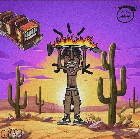 Travis Scott Cartoon, Travis Scott Art, Travis Scott Iphone Wallpaper, Travis Scott Wallpapers, Simpsons Drawings, Album Artwork Cover Art, Hip Hop Artwork, Rapper Art, Trash Art