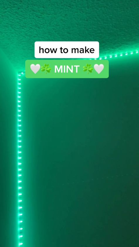 Led Lights Colors😍✨(@ledlights.colors) on TikTok: mint☘️🤍 (it looks better in real life). Thank you so much for 100 followers! #foryou#fyp#ledlights#mint Green Led Lights Bedroom, Led Lights Custom Colors, Cute Led Light Colors, Led Light Color Diy, Diy Led Light Colors, Led Lights Colors, Bedroom Wishlist, Led Aesthetic, Led Light Colors