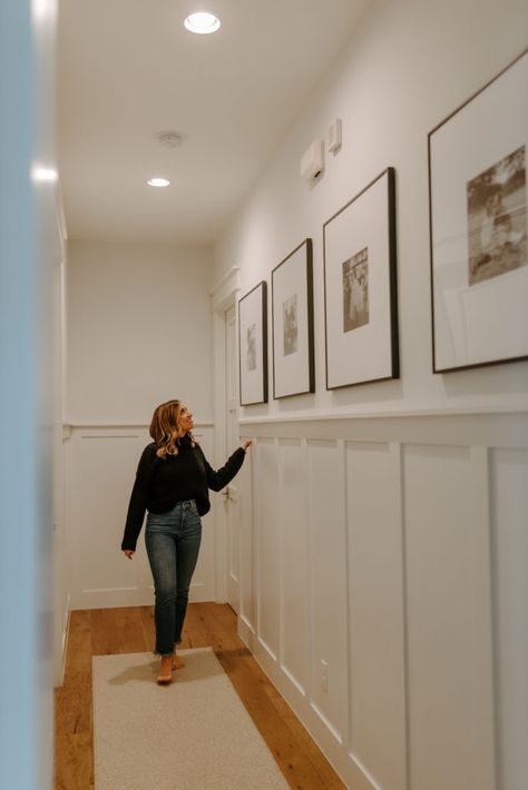 Home FAQs - Stefany Bare Blog Board And Batten Long Entryway, Gallery Wall Above Wainscoting, Hallway Wainscotting Entryway, Board And Batten Height Hallway, Entry Way Wainscoting, Tall Board And Batten Wall Entry, Hallway Shiplap Halfway, Batten Board Walls Entryway With Hooks, Board And Batten Wall Entryway Hooks