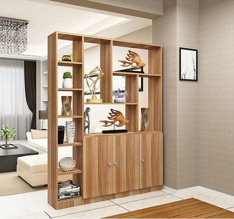 Room divider ideas to maximize the space - Miss M.V. Living Room Kitchen Divider, Room Divider Ideas Diy, Kitchen Divider, Room Divider Shelves, Wall Partition Design, Modern Room Divider, Living Room Divider, Diy Room Divider, Divider Design