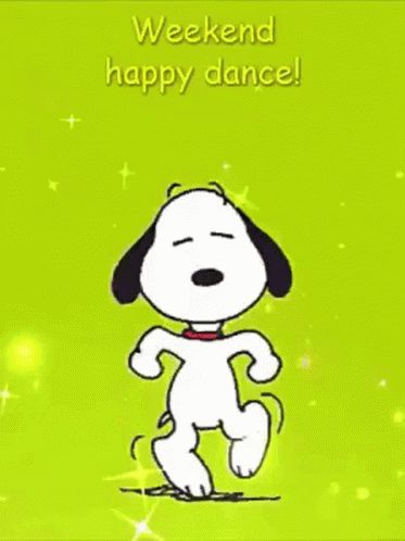 Gif Sticker Whatsapp, Happy Saturday Gif, Nanna Quotes, Saturday Gif, Happy Friday Gif, Happy Friday Dance, Weekend Gif, Snoopy Gif, Goodnight Snoopy