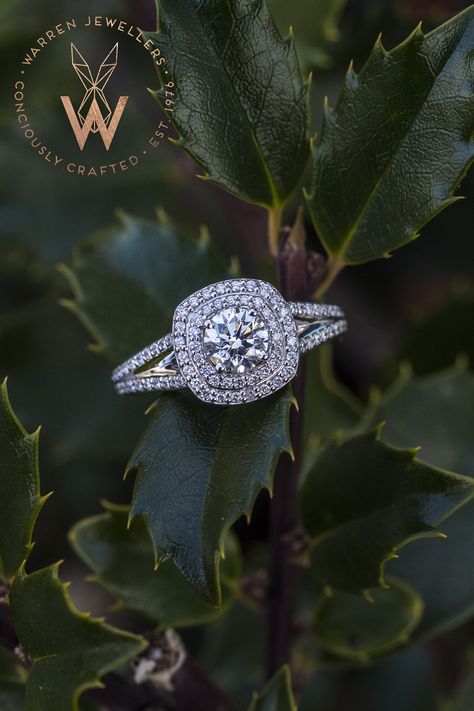 Say "Halo Gorgeous" with a double halo ring designed by YOU for YOU! Double Ring Designs, Engagement Ring Side View, Double Halo Engagement Rings, Ring Side View, Wedding Ring Upgrade, Wedding Rings Double Halo, Square Halo Engagement Rings, Round Halo Engagement Ring, Double Halo Ring