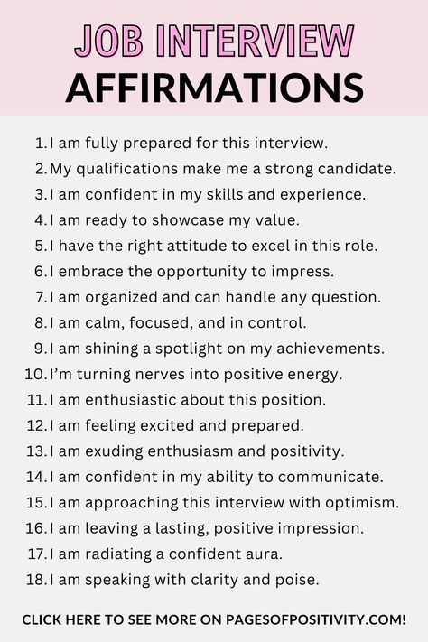 money affirmations law of attraction Job Manifestation Affirmation, Dream Job Affirmations, Releasing Affirmations, New Job Manifestation, Interview Affirmations, Interview Confidence, Employment Prayer, Job Manifestation, Job Affirmations