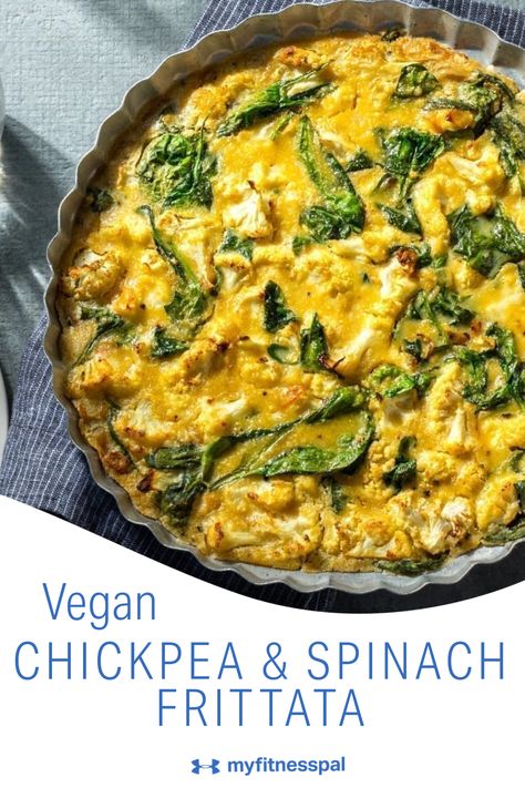 Plant Based Spinach Recipes, Vegan Frittata Recipes, Chickpea Frittata, Chickpea Flour Frittata, Spinach Recipes Vegan, Spinach Mushroom Frittata Recipes, Fritata Recipe Broccoli, Spinach Goat Cheese Frittata, Spinach Frittata Recipes