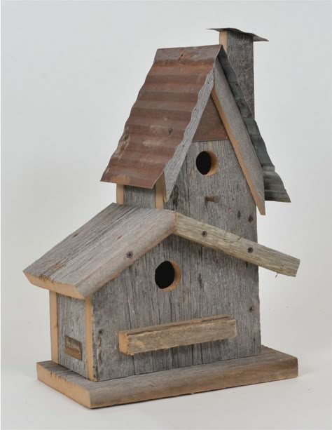 Garden Diy Decoration Ideas, Wooden Birdhouse, Homemade Bird Houses, Birdhouses Rustic, Garden Birdhouses, Bird House Feeder, Rustic Birdhouse, Wooden Bird Houses, Bird House Plans