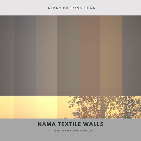 Nama Textile Walls | SimspirationBuilds on Patreon Walls Sims 4 Patreon, Wall Paint Sims 4 Cc, Sims 4 Wall Colors, Sims 4 Cc Wallpapers Patreon, Sims 4wallpaper Cc, Ts4 Cc Wall Paint, Sims 4 Cc Wall Paint Patreon, Sims 4 Walpapers Cc, Sims 4 Cc Exterior Walls Patreon