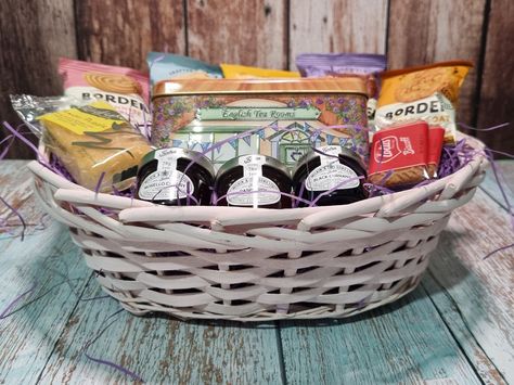 Afternoon Tea Gift Hamper Basket - Biscuits, Tea, Jam, Cake, Gift for mum, Gift for Nan, Gift for Grandad by UltimateGiftHampers on Etsy Luxury Biscuits, Afternoon Tea Hamper, Christmas Afternoon Tea, Viennese Whirls, Jam Cake, Biscoff Biscuits, Hamper Gift Basket, Lemon Drizzle Cake, Cake Gift