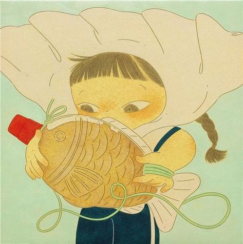 View Gyoza and Soy Sauce-Fish (2019) By Nakada Ikumi; Oil on paper with hand-made frame; 30 x 30 cm ; Signed; . Access more artwork lots and estimated & realized auction prices on MutualArt. Ikumi Nakada, Soy Sauce Fish, Fish Illustration, Scrapbook Materials, Contemporary Modern Art, Japanese Prints, Global Art, Fish Art, Illustrations And Posters